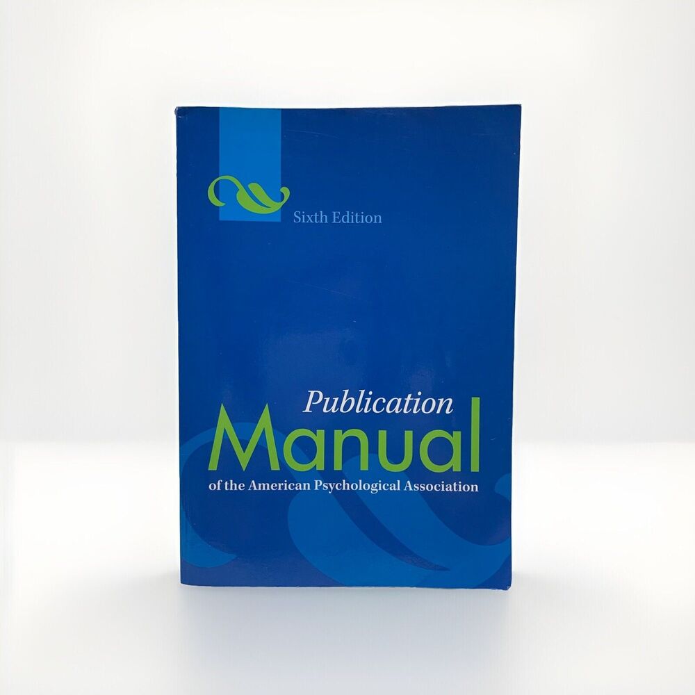 APA Publication Manual American Psychological Association Book 6th Ed Paperback